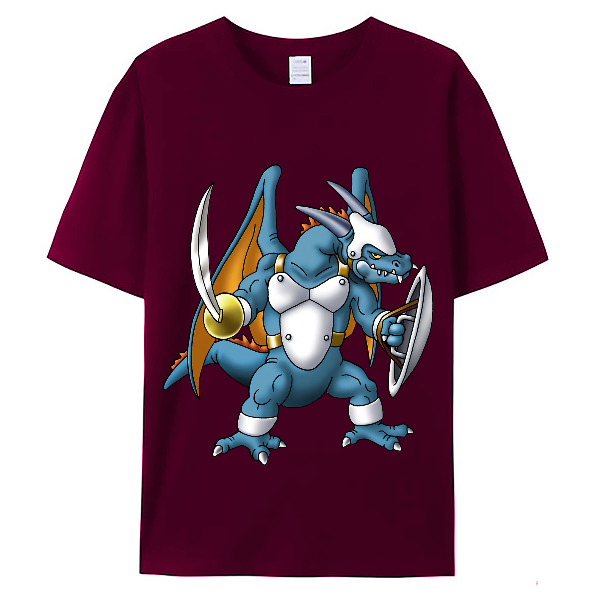 （画像用） ドラゴンクエスト Doragon Kuesuto Dragon Quest レディースカジュアルプリントTシャツ（綿100％）